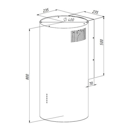 Okap AKPO WK-4 BALMERA WL PLONAS BALTAS PUSIAU MATINIS T450 M3