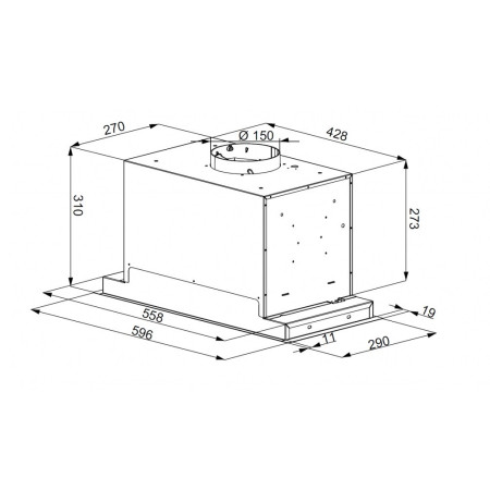 MAAN Helios 60 Touch gartraukis po spintele 595 m³/h, juodas