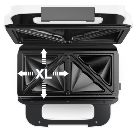 Tefal Snack XL SW7011 Sumuštinių Keptuvė 850 W Balta, Nerūdijančiojo Plieno