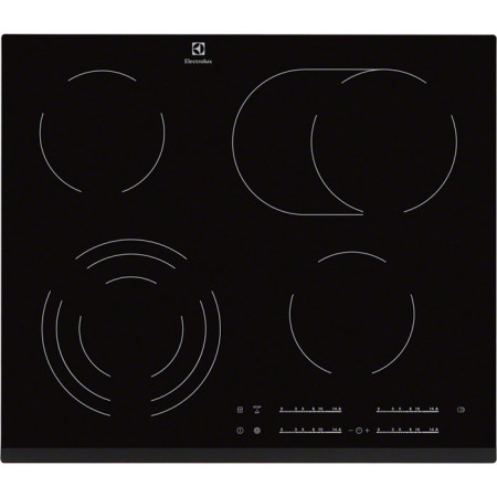Electrolux EHF6547FXK juoda įmontuota viryklė