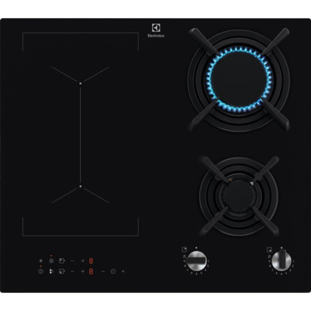 Electrolux KDI641723K Juoda Dujų Indukcijos kaitlentė 60 cm