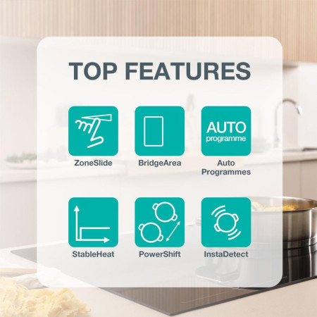 Gorenje GI8432BSCWF Juoda Įmontuojama 60 cm Indukcinė Viryklė