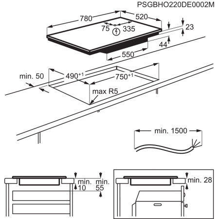 Electrolux Serie 700 EIS82453 Įmontuota Indukcinė viryklė