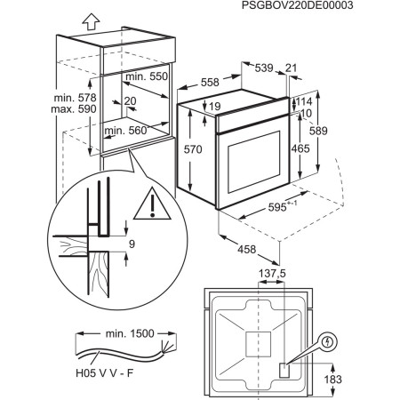 Electrolux EOF3H00BX orkaitė