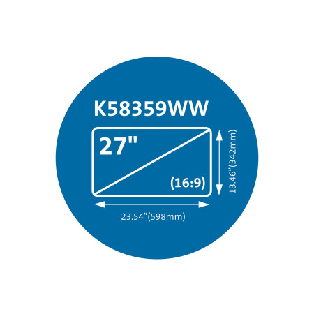 Kensington K58359WW ekrano privatumo filtras 68,6 cm (27")