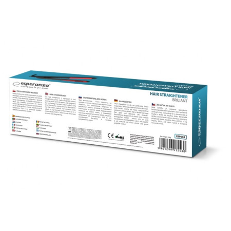 Esperanza EBP004 plaukų formavimo šukos Tiesinimo žnyplės Juoda, Raudona 35 W