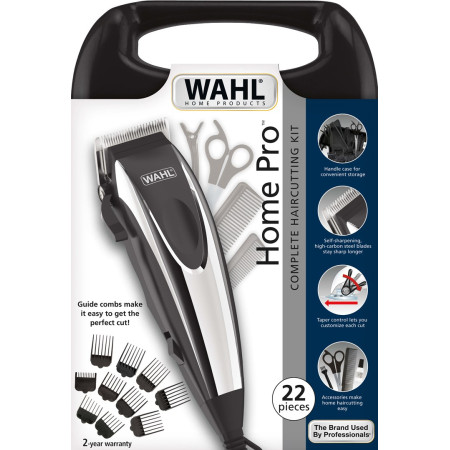 Wahl Home Pro plaukų kirpimo mašinėlė Juoda, Metalinis