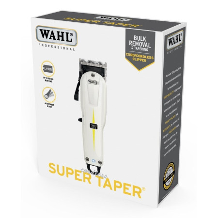 WAHL Cordless Super Taper Juoda, Balta