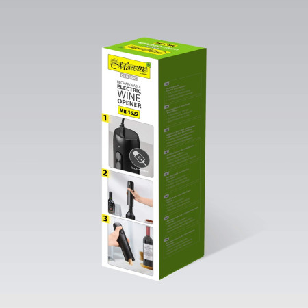 MAESTRO MR-1622 USB elektrinis vyno kamščiatraukis