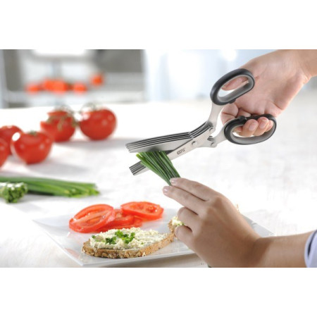 GEFU 12660 virtuvinės žirklės 191 mm juodos, nerūdijančio plieno