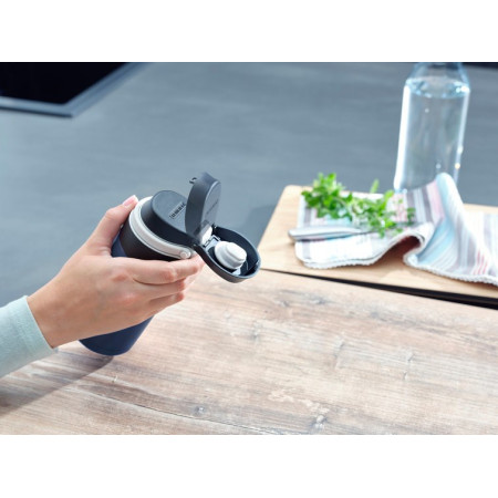 Leifheit Kelioninis puodelis 350 ml, Juodas/Mėlynas