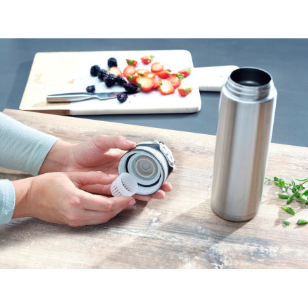 Leifheit Kelioninis puodelis 600 ml, Sidabrinis