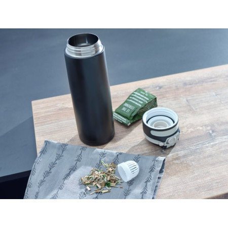 Leifheit Kelioninis puodelis 600 ml, Juodas