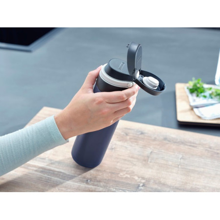 Kelioninis puodelis Leifheit 03275, 600 ml, juodas ir mėlynas