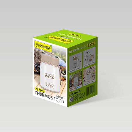 Vakarienės termosas Maestro MR-1646-53, 530 ml, baltas