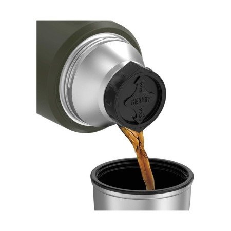 Termosas su laikikliu gėrimams 470 ml - kariškos žalios spalvos