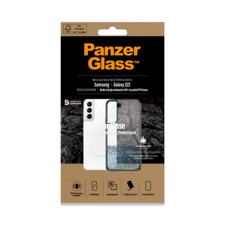PanzerGlass ® HardCase Samsung Galaxy S22 5G - Smokey Black mobiliojo telefono dėklas Juoda