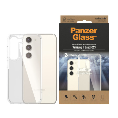 PanzerGlass ® HardCase Transparent Samsung Galaxy S23 mobiliojo telefono dėklas Permatomas