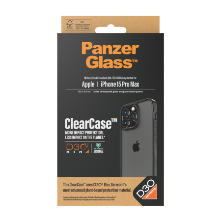 PanzerGlass ® Permatomas ClearCase dėklas iPhone 15 Pro Max