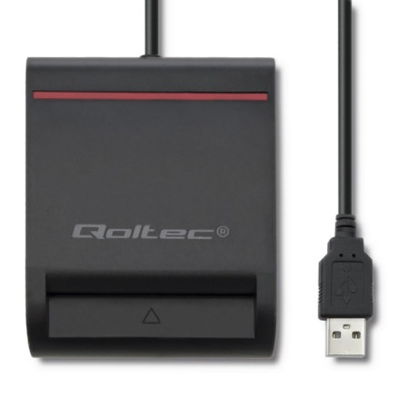 Qoltec 50642 magnetinių kortelių skaitytuvas Juoda USB