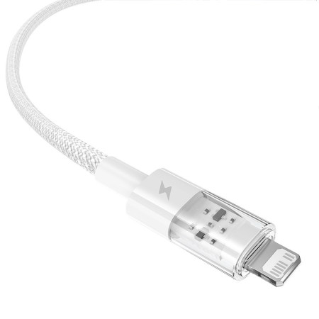 Baseus Gem USB ir IP 2,4A greitojo įkrovimo kabelis 2 m balta