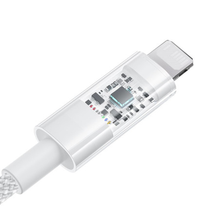 Baseus Gem USB ir IP 2,4A greitojo įkrovimo kabelis 2 m balta