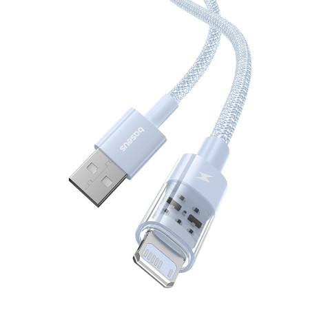 Baseus Gem USB ir IP 2,4A greitojo įkrovimo kabelis 1 m mėlyna