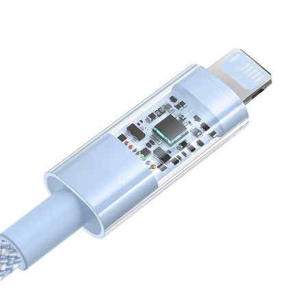 Baseus Gem USB ir IP 2,4A greitojo įkrovimo kabelis 1 m mėlyna