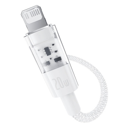 Baseus Gem USB-C ir iP greitojo įkrovimo kabelis 1 m 20 W Balta