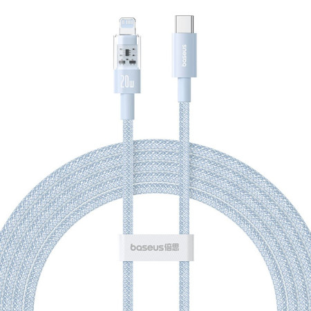 Baseus Gem USB-C ir iP greitojo įkrovimo kabelis 2 m 20 W Mėlyna