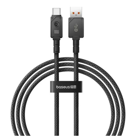 Baseus Nebreakable USB kabelis 1 m USB A - USB C Juoda
