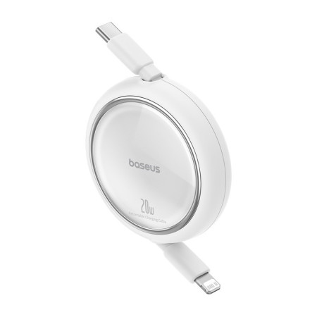 Baseus Free2Pull - 20 W USB-C į Lightning ištraukiamas kabelis, 1 m (baltas)