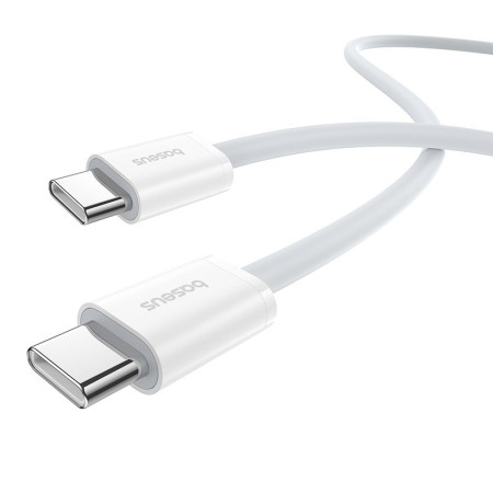 Baseus Superior Duomenų perdavimo kabelis USB C į USB C 1 m 30 W balta
