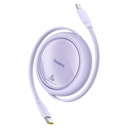 Baseus Free2Pull - 20 W USB-C į Lightning ištraukiamas kabelis 1 m violetinis