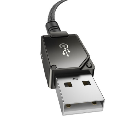 Baseus Unbreakable USB A-IP laidas 1 m 5V-2,4A juodas
