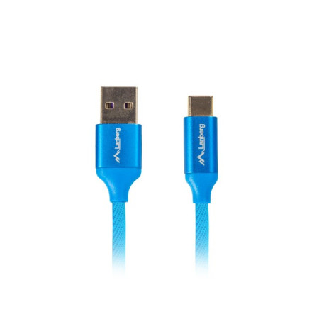 Lanberg USB 2.0 kabelis, 0.5 m, USB A - USB C, Mėlynas