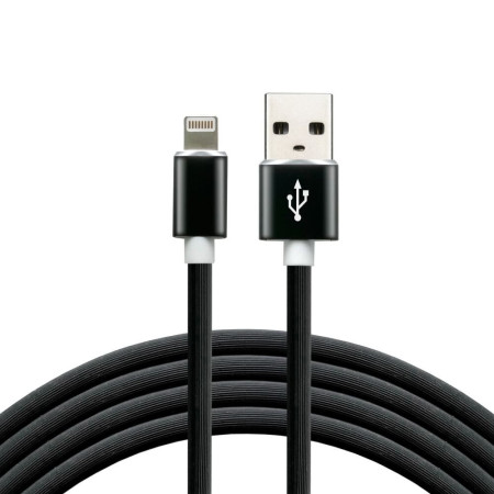 everActive USB Lightning Laidas 1 m Juodas Silikoninis