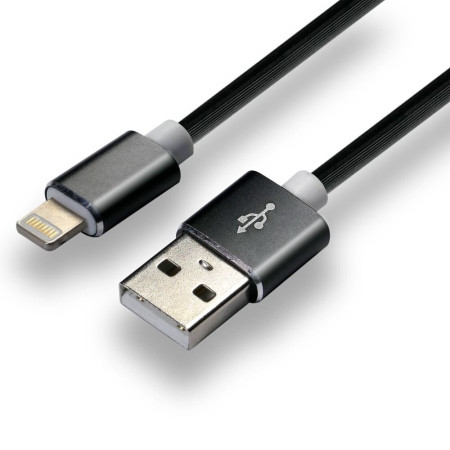 everActive USB Lightning Laidas 1 m Juodas Silikoninis