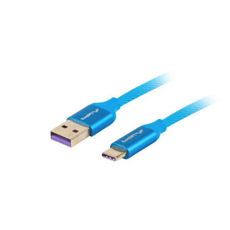 Lanberg USB 2.0 Kabelis 1 m USB A - USB C Mėlyna