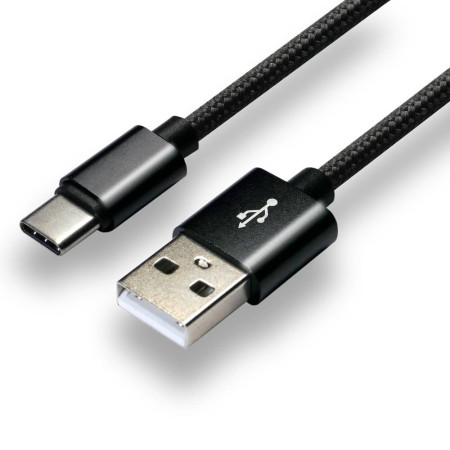 everActive USB-C kabelis 1 m Juodas, pintas