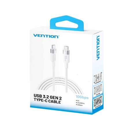 Vention USB 3.2 5A 10Gbps 1m WH USB-C į C kabelis