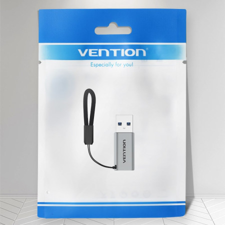 Vention CDPH0 kabelių lizdinio / kištukinio jungčių tipo keitiklis USB A USB C Pilka