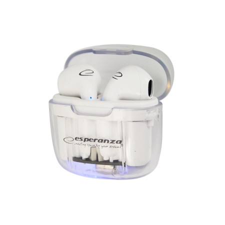 Esperanza EH237W Bluetooth ausinės TWS, baltos