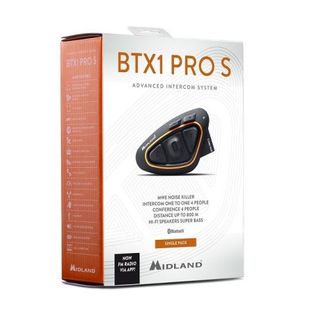 Motociklo domofonas Midland BTX1 PRO S-SINGLE