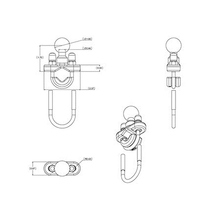 RAM Mounts RAM-B-231ZU montavimo rinkinys