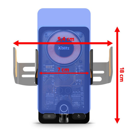Xblitz EMH133 Telefonų ir planšetinių kompiuterių laikiklis automobilyje, juodas