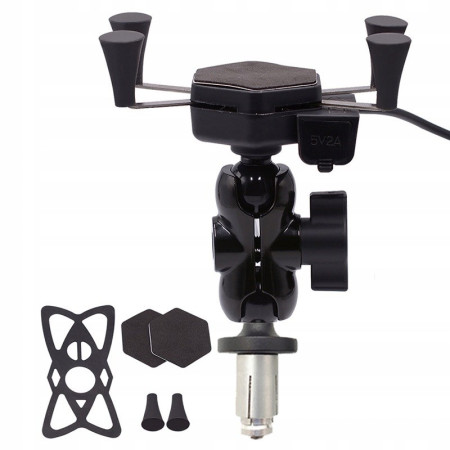 FreedConn MC7C Motociklo telefono laikiklis su BM2R galvos vamzdžio tvirtinimu