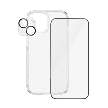 PanzerGlass ® 3-in-1 rinkinys iPhone 15 Skaidri ekrano apsauga