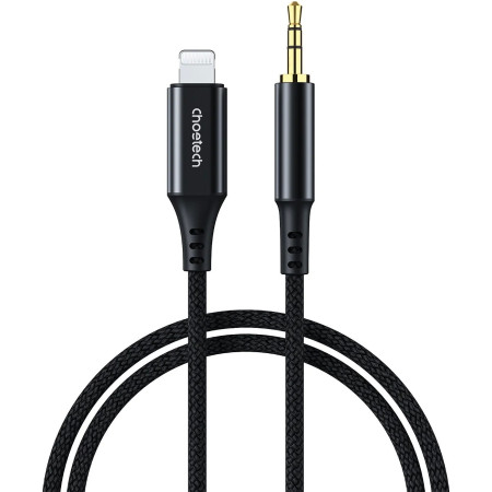 Choetech AUX009 Audio kabelis Lightning į 3,5mm juodas