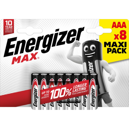 Energizer Max AAA LR03 baterijos 8 vnt.